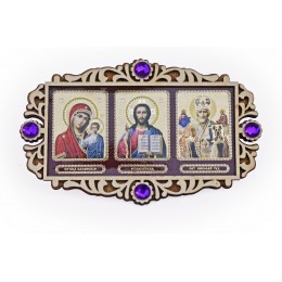 Магнит "Три иконы" Пр.Богородица, Спаситель, Св.Николай Чудотворец